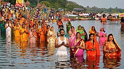 puja ritueel in de Ganges