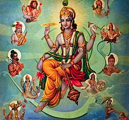 vishnu met zijn avatars